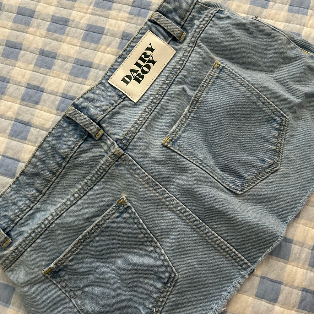 Dairy Boy Light Blue Denim Skirt